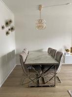 Richmond Levanto Marmere eettafel en richmond eetstoelen, Ophalen, 200 cm of meer, 50 tot 100 cm, Zo goed als nieuw