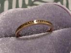 Rose Gouden Ring met 29 Zwarte Diamantjes 585, Ophalen, Zwart, Nieuw, 17 tot 18