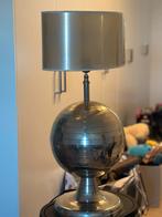 Zilveren lamp: staand of tafel, met/zonder kap, Huis en Inrichting, Lampen | Tafellampen, Ophalen, Gebruikt, Metaal, 75 cm of meer