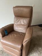 Luxe relaxfauteuil leer, elektrisch verstelbaar, Ophalen, Gebruikt, Leer, 75 tot 100 cm