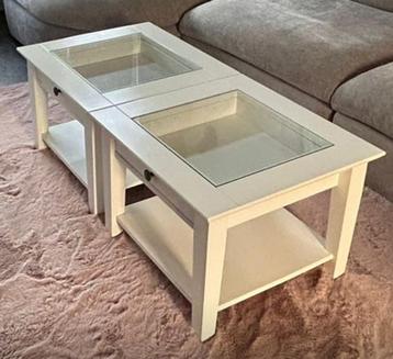 Witte Salon-/Bijzettafels met Glas & Lade beschikbaar voor biedingen