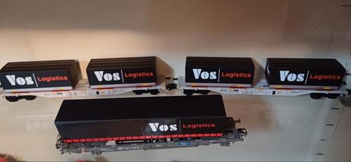Marklin 47081  Set containerwagens "Vos Logistics", Hobby en Vrije tijd, Modeltreinen | H0, Zo goed als nieuw, Wagon, Wisselstroom