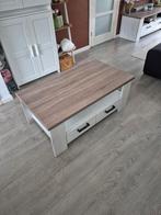 Houten salontafel met lades, Huis en Inrichting, Tafels | Salontafels, Ophalen, Zo goed als nieuw, Rechthoekig, Overige houtsoorten