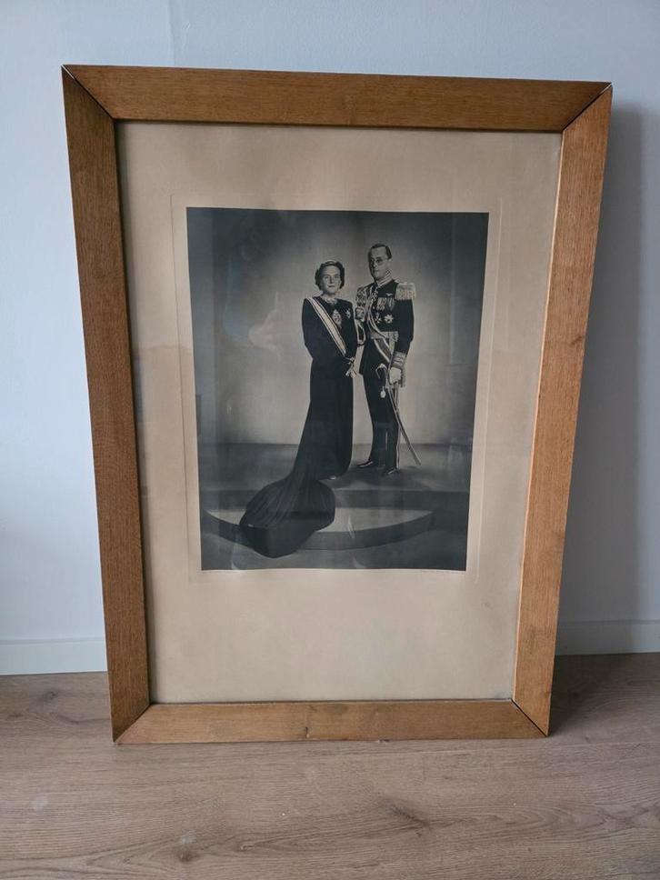 Statieportret statie portret koningin Juliana prins Bernhard, Verzamelen, Koninklijk Huis en Royalty, Zo goed als nieuw, Kaart, Foto of Prent