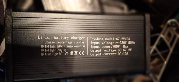 60V 20Ah Accu Oplader, Fietsen en Brommers, Fietsaccessoires | Fietsaccu's, Zo goed als nieuw, Ophalen of Verzenden