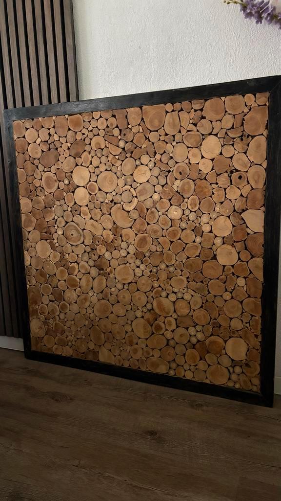 Houten Wanddecoratie - Uniek Kunstwerk, Huis en Inrichting, Woonaccessoires | Wanddecoraties, Zo goed als nieuw, Ophalen of Verzenden