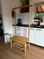 Handgemaakte houten kapstok met bergruimte onder, Ophalen, Zo goed als nieuw, Staande kapstok, 150 tot 200 cm