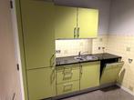 Groen keukenblok 254cm met zwart composiet blad 55cm diep, Huis en Inrichting, Keuken | Complete keukens, Ophalen, Gebruikt, Enkelwandige keuken