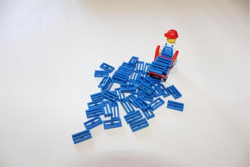 LEGO rooster - tegel 1x2 aangepast blauw 2412b (gebruikt), Kinderen en Baby's, Speelgoed | Duplo en Lego, Gebruikt, Lego, Losse stenen