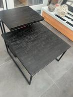 Set van 2 zwarte salontafels, Minder dan 45 cm, Minder dan 55 cm, Vierkant, Ophalen of Verzenden