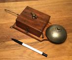 Antieke zeldzame opwindbare dienstboden bel, Antiek en Kunst, Antiek | Gereedschap en Instrumenten, Ophalen of Verzenden