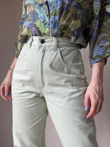 Pastelgroene vintage broek,S/M. 90s denim spijkerbroek jeans beschikbaar voor biedingen