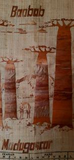 Oude jute wandkalender baobab schors uit Madagascar, Ophalen of Verzenden, Gebruikt, Materiaal