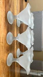 6 mat witte ijscoupe glazen., Verzamelen, Glas en Borrelglaasjes, Ophalen of Verzenden, Zo goed als nieuw, Overige typen