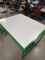 Moderne werktafel eettafel kantinetafel vergadertafel groen, Gebruikt, 50 tot 100 cm, 100 tot 150 cm, Ophalen of Verzenden