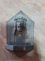 Antiek wijwater bakje van lood en zink, Ophalen