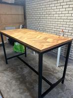 Industriële hoge bartafel met metalen onderstel, Huis en Inrichting, Tafels | Eettafels, Ophalen, 50 tot 100 cm, Zo goed als nieuw