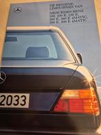 Aug88 Nederlands Mercedes w124 200 300 serie folder izgst, Ophalen of Verzenden, Zo goed als nieuw, Mercedes