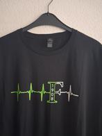 Feyenoord Zwart T-shirt met groene print Maat 3XL, Zwart, Maat 56/58 (XL), Ophalen of Verzenden, Zo goed als nieuw