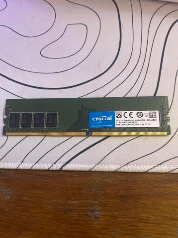 Crucial 8GB DDR4 2666MHz RAM Geheugen beschikbaar voor biedingen