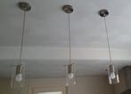 3 Hanglampen - Als set of los te gebruiken, Ophalen, Zo goed als nieuw, Glas, Modern