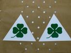 2 x Alfa Romeo junior GTA GTJ groen klaver vier sticker, Ophalen of Verzenden