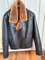 Zo goed als nieuwe sheepskin leren jack, Kleding | Heren, Ophalen, Zo goed als nieuw, Maat 52/54 (L), Zwart