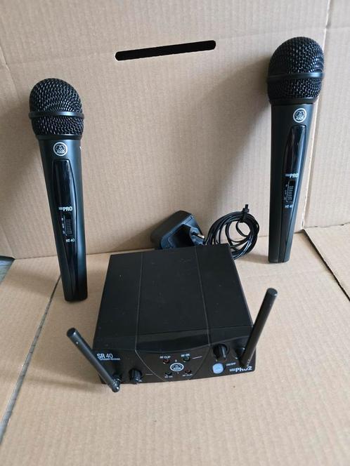 Draadloos Microfoon Systeem AKG WMS 40 Mini2 Dual Vocal, Muziek en Instrumenten, Microfoons, Nieuw, Zangmicrofoon, Draadloos, Ophalen