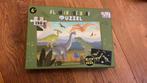 Glow in the dark dino puzzel, Ophalen of Verzenden, Minder dan 500 stukjes, Zo goed als nieuw, Legpuzzel