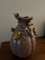 Vaas met vogels van Daan Kromhout, Gebruikt, Overige kleuren, Aardewerk of Porselein, Ophalen of Verzenden