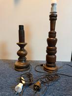 Mooie lampenvoet vintage hout, Ophalen of Verzenden, Gebruikt, Hout, Minder dan 50 cm