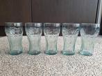 5 Groene Coca Cola Glazen (BRF), Huis en Inrichting, Keuken | Servies, Ophalen of Verzenden, Gebruikt, Glas, Glas of Glazen