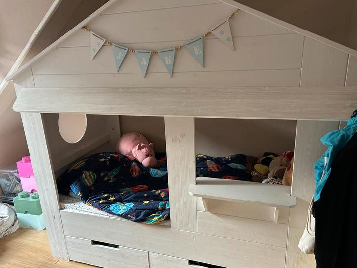 Eenpersoonsbed, Kinderen en Baby's, Kinderkamer | Stapelbedden en Hoogslapers, Gebruikt, Ophalen