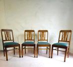 Art deco stoelen Amsterdamse school 4 stuks setprijs, Ophalen, Gebruikt, Bruin