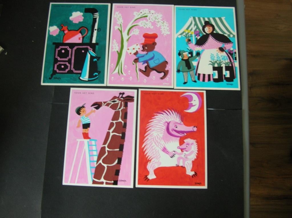 Voor het Kind Ansichtkaarten 1967 kinderversjes, Ophalen of Verzenden, 1960 tot 1980, Ongelopen, Kinderen