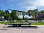 VELDHUIZEN Be oplegger 9 TON semi dieplader MET KRAAN, Overige brandstoffen, Origineel Nederlands, Bedrijf, Aanhangers en Opleggers