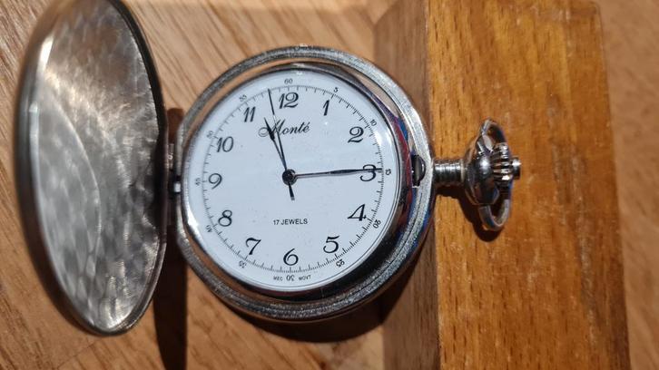 Monté Savonet zakhorloge 46 mm mechanisch, Sieraden, Tassen en Uiterlijk, Horloges | Heren, Gebruikt, Zakhorloge, Overige merken