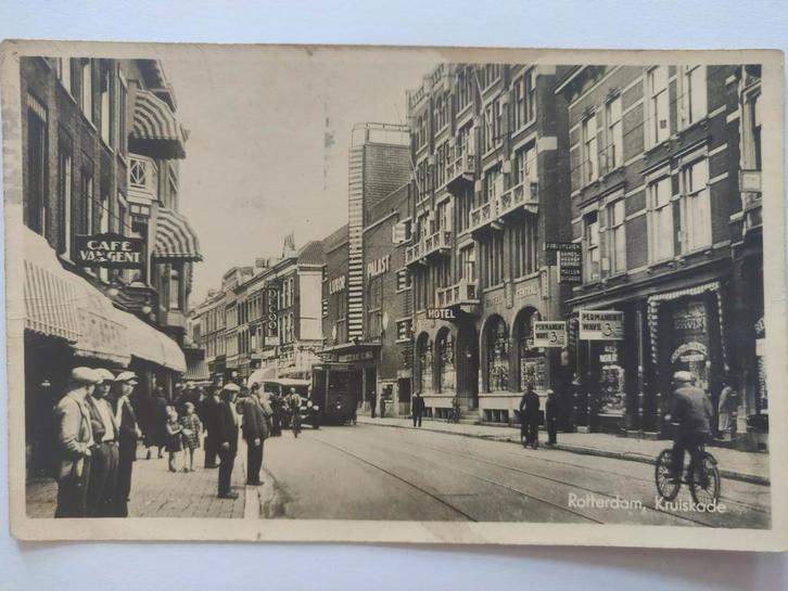 E859 Rotterdam Kruiskade, Verzamelen, Ansichtkaarten | Nederland, Zuid-Holland, 1920 tot 1940, Ophalen of Verzenden