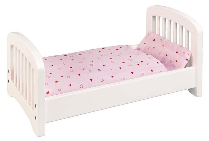 Houten poppenbed wit Goki, Kinderen en Baby's, Speelgoed | Houten speelgoed, Nieuw, Meubelstuk of Keukentje, Ophalen of Verzenden