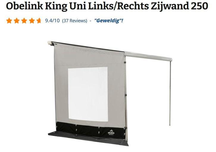 Obelink King uni zijwand, Caravans en Kamperen, Caravan accessoires, Nieuw, Ophalen of Verzenden
