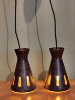 2x vintage hanglamp lamp koper glas Nanny Still lampen, Gebruikt, ., Mid century modern brutalist brutalistisch, Ophalen of Verzenden