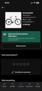 elektrice Rockrider  maat l/xl /kleur wit te koop, Fietsen en Brommers, Ophalen, Zo goed als nieuw, Rockrider