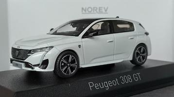 Peugeot 308 GT 2021 Pearl white 1:43 Norev Pol beschikbaar voor biedingen