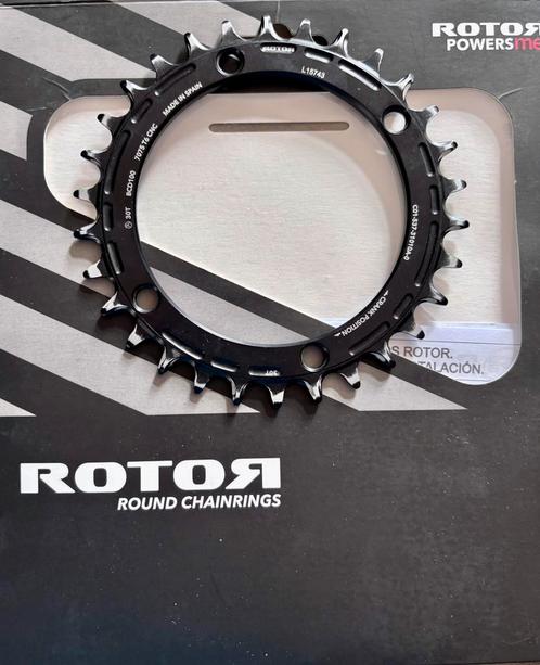ROTOR Round MTB Chainring 30T (BCD100x4), Fietsen en Brommers, Fietsonderdelen, Zo goed als nieuw, Mountainbike, Crankstel of Pedalen