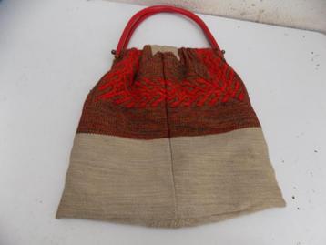 tassen damestas vintage retro bruin rood beige   beschikbaar voor biedingen