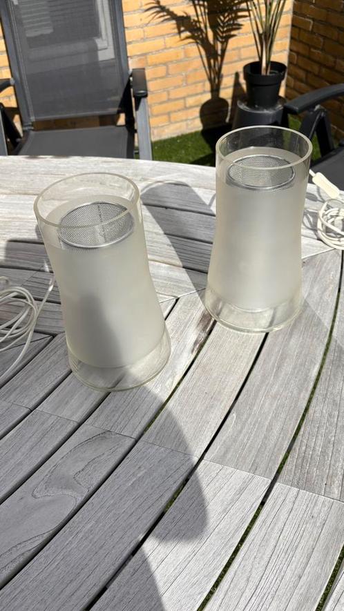 2 X IKEA Design 80's B9919 Tafellamp, Handmade (Retro), Huis en Inrichting, Lampen | Tafellampen, Gebruikt, Minder dan 50 cm, Glas
