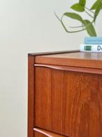 Vintage ladekast teak hout jaren 50/60 Deens Scandinavisch, Huis en Inrichting, Kasten | Ladekasten, Ophalen, Gebruikt, 5 laden of meer