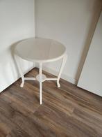 Witte Bijzettafel - 65cm hoog, 60cm rond, Gebruikt, Rond, Landelijk, 60 cm of meer
