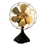 Vintage ventilator met gietijzeren voet, Ophalen, Zo goed als nieuw, Tafelventilator
