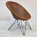 Rotan kuipstoel jaren 50 Teun Velthuizen Urotan, Ophalen, Gebruikt, Eén
